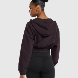 New Gymshark Rest Day Midi Pullover PlumBrown