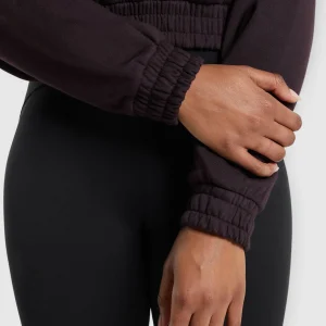 New Gymshark Rest Day Midi Pullover PlumBrown