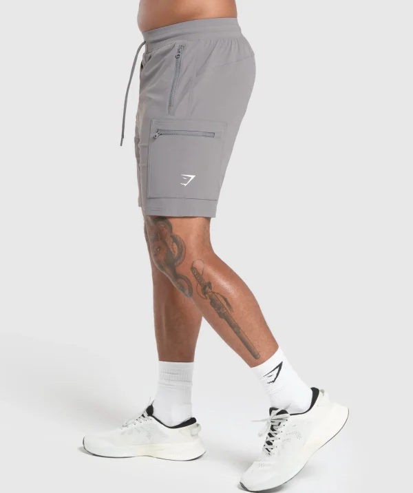 Sale Gymshark Rest Day 6" Cargo Shorts BrushedGrey