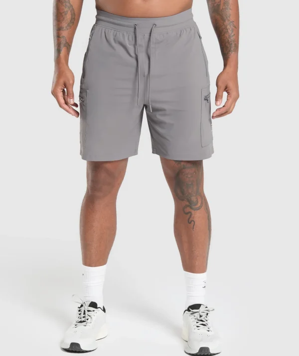 Sale Gymshark Rest Day 6" Cargo Shorts BrushedGrey