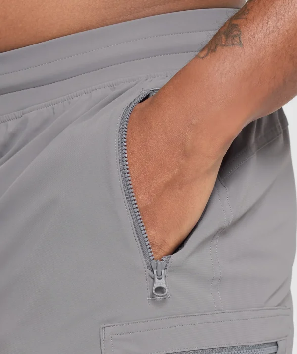 Sale Gymshark Rest Day 6" Cargo Shorts BrushedGrey