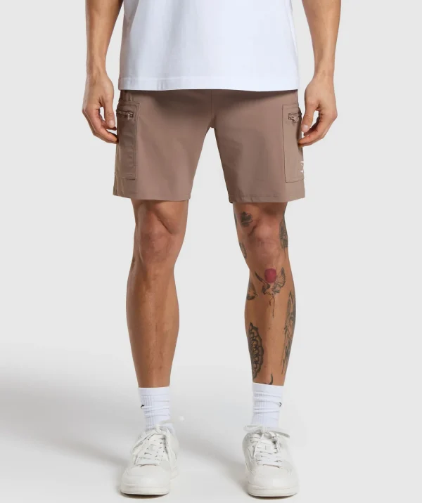 Clearance Gymshark Rest Day 6" Cargo Shorts MochaMauve