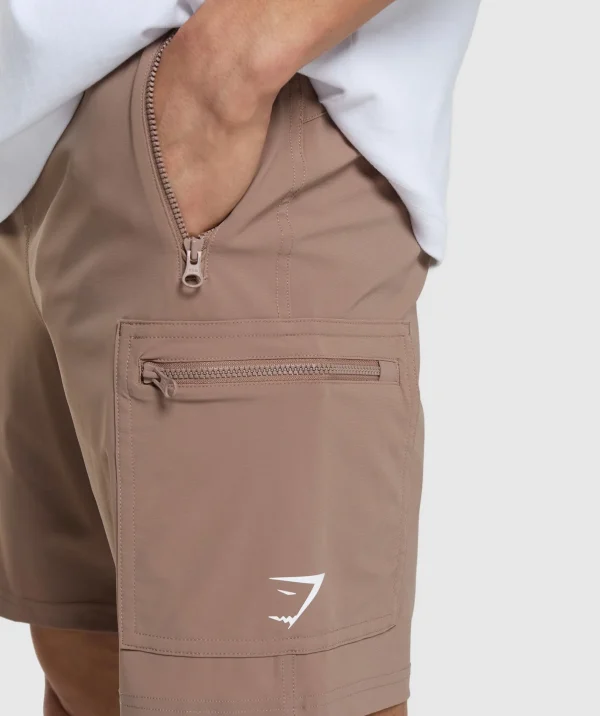 Clearance Gymshark Rest Day 6" Cargo Shorts MochaMauve