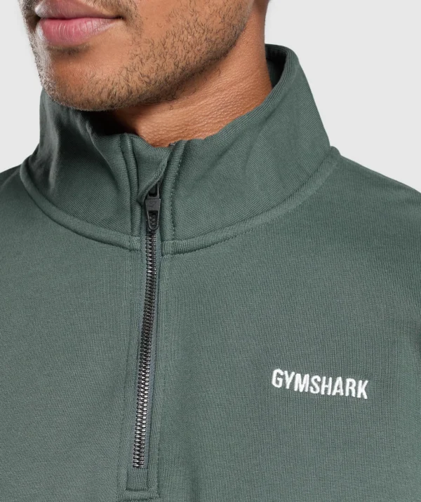 Discount Gymshark Rest Day Sweats 1/4 Zip SlateTeal