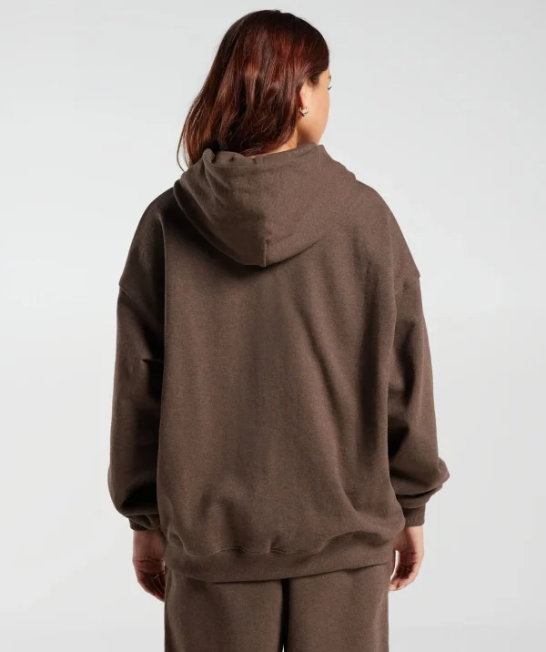 Hot Gymshark Rest Day Sweats Hoodie CozyBrownMarl