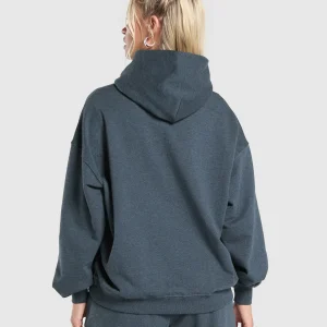 New Gymshark Rest Day Sweats Hoodie IndigoBlueMarl