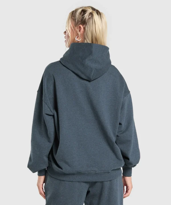 New Gymshark Rest Day Sweats Hoodie IndigoBlueMarl