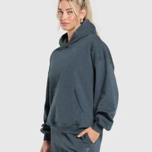 New Gymshark Rest Day Sweats Hoodie IndigoBlueMarl