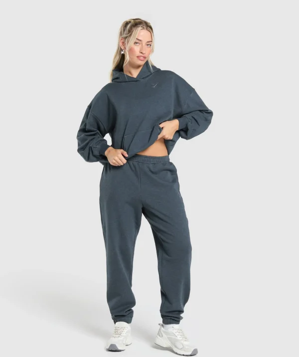 New Gymshark Rest Day Sweats Hoodie IndigoBlueMarl
