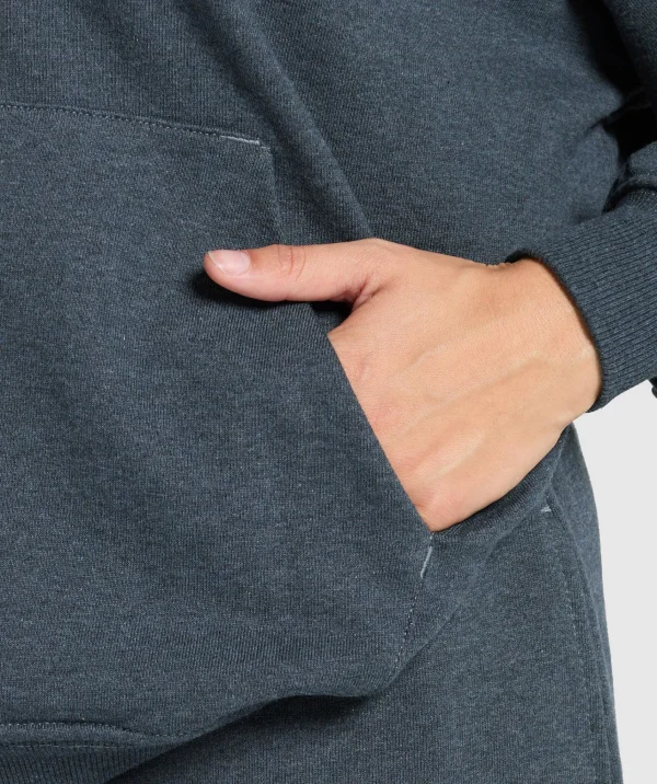 New Gymshark Rest Day Sweats Hoodie IndigoBlueMarl