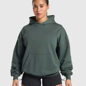 Online Gymshark Retro Lifting Oversized Hoodie SlateTeal