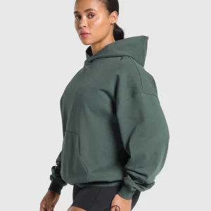 Online Gymshark Retro Lifting Oversized Hoodie SlateTeal