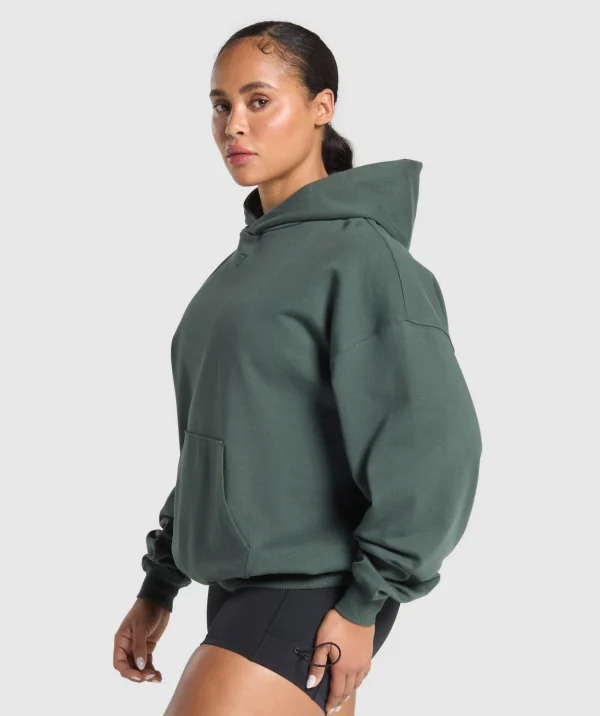 Online Gymshark Retro Lifting Oversized Hoodie SlateTeal