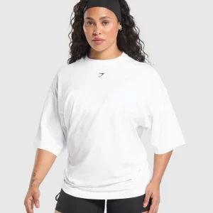 Outlet Gymshark Retro Lifting Oversized T-Shirt White