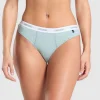 New Gymshark Rib High Rise Thong BlueMarl