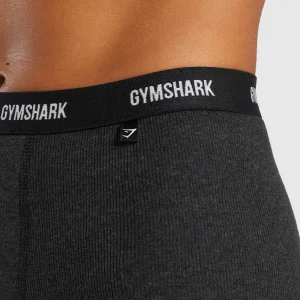 Outlet Gymshark Rib Shorts MidnightBlackMarl