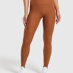 New Gymshark Ribbed Leggings CopperBrown