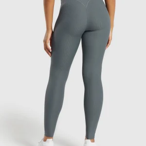 Discount Gymshark Ribbed Leggings StrongGrey