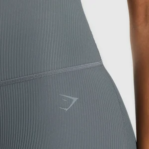 Discount Gymshark Ribbed Leggings StrongGrey