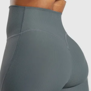 Discount Gymshark Ribbed Leggings StrongGrey