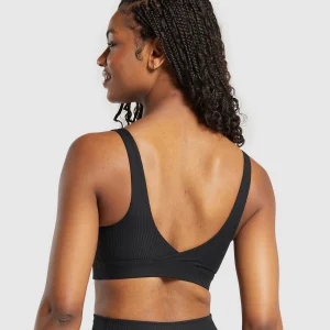 Best Gymshark Ribbed Sports Bra Black