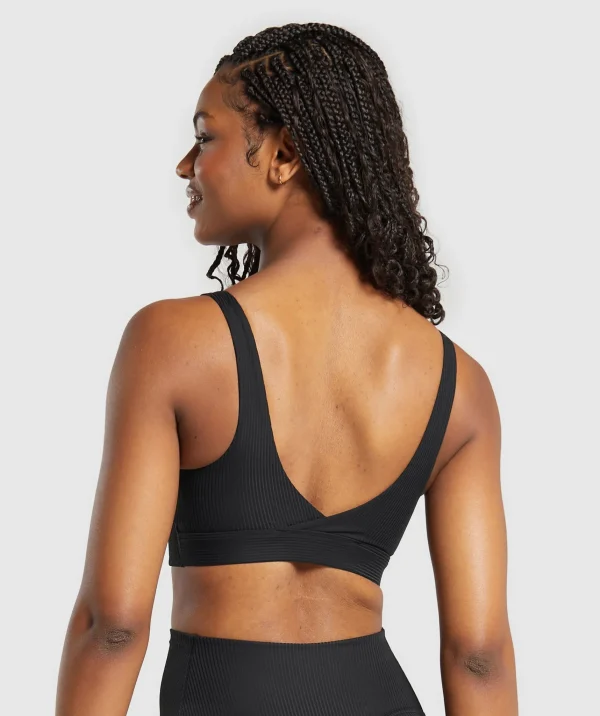 Best Gymshark Ribbed Sports Bra Black