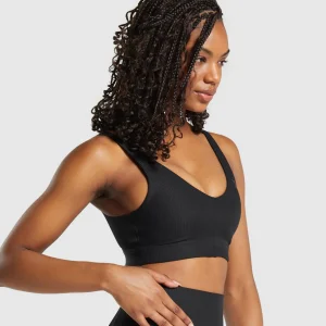 Best Gymshark Ribbed Sports Bra Black