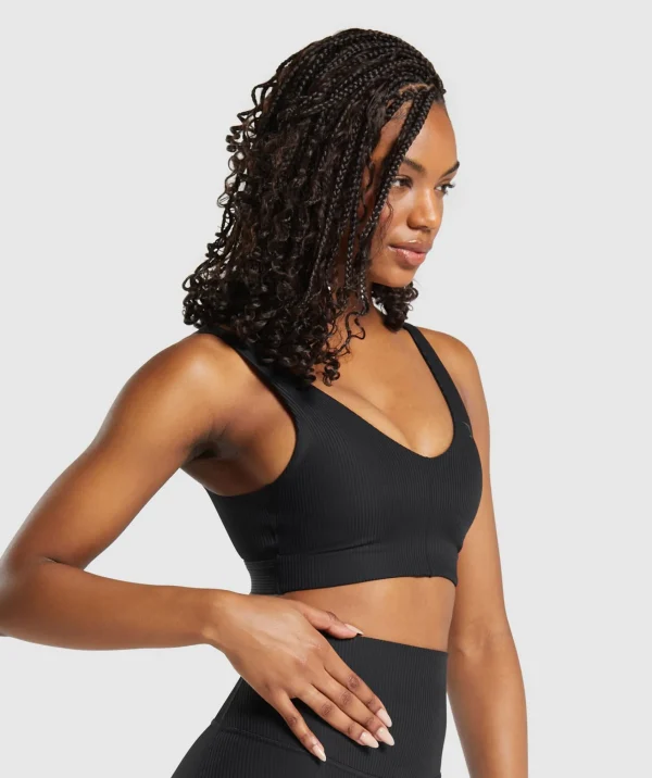 Best Gymshark Ribbed Sports Bra Black