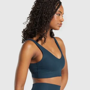 Discount Gymshark Ribbed Sports Bra Navy