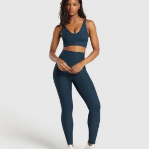 Discount Gymshark Ribbed Sports Bra Navy