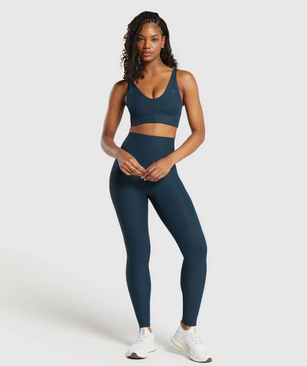 Discount Gymshark Ribbed Sports Bra Navy