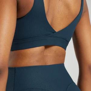 Discount Gymshark Ribbed Sports Bra Navy