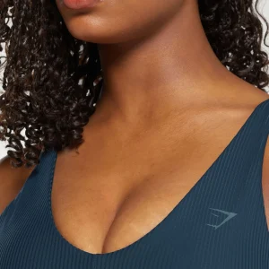 Discount Gymshark Ribbed Sports Bra Navy