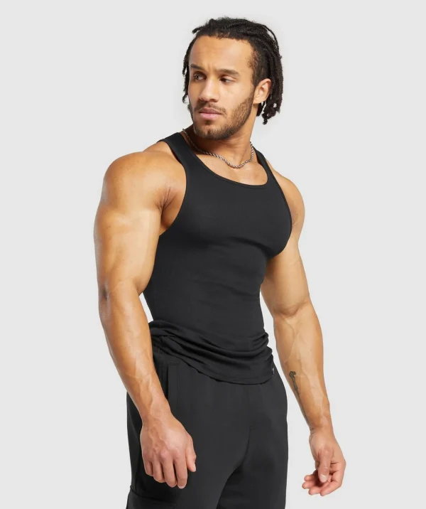 Best Gymshark Ribbed Tank 3 Pack Black