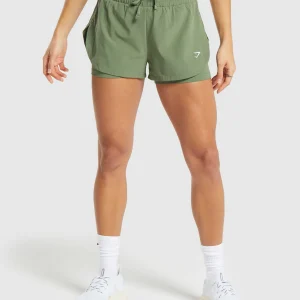 Best Gymshark Running 2 In 1 Shorts ForceGreen