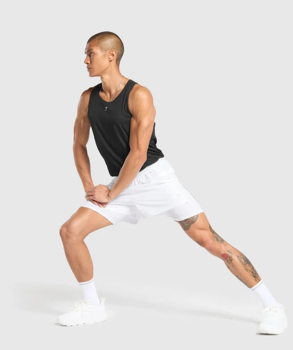 Online Gymshark Running 2 in 1 Shorts White