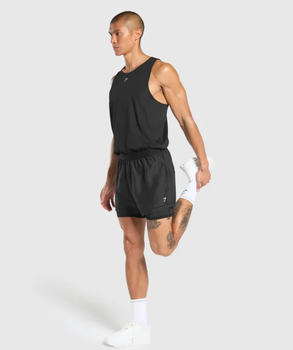 Best Gymshark Running 2 in 1 Shorts Black