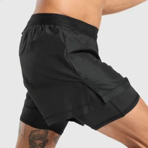 Best Gymshark Running 2 in 1 Shorts Black