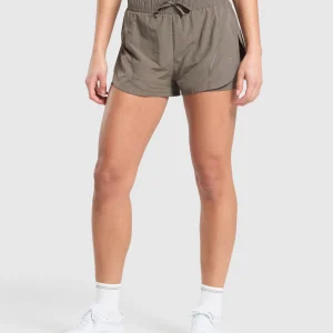 Hot Gymshark Running 2 in 1 Woven Shorts CamoBrown