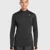 Online Gymshark Running 1/4 Zip Black