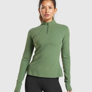 Best Gymshark Running 1/4 Zip ForceGreen