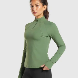 Best Gymshark Running 1/4 Zip ForceGreen