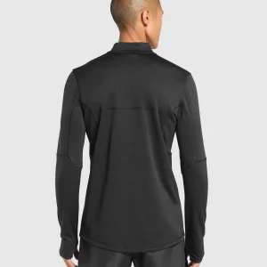 Online Gymshark Running 1/4 Zip Black