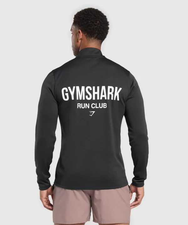 Best Gymshark Running Dept. 1/4 Zip Black