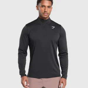 Best Gymshark Running Dept. 1/4 Zip Black