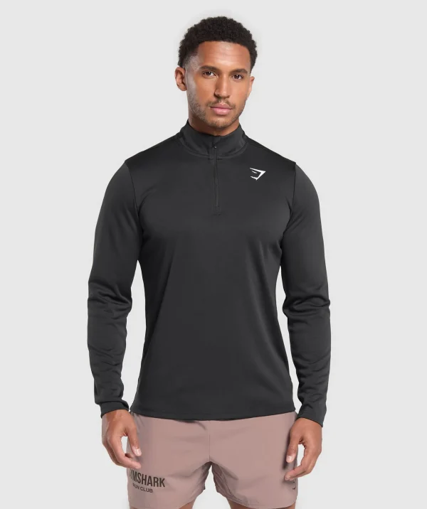 Best Gymshark Running Dept. 1/4 Zip Black