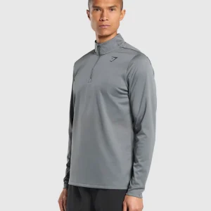 Clearance Gymshark Running Dept. 1/4 Zip PitchGrey