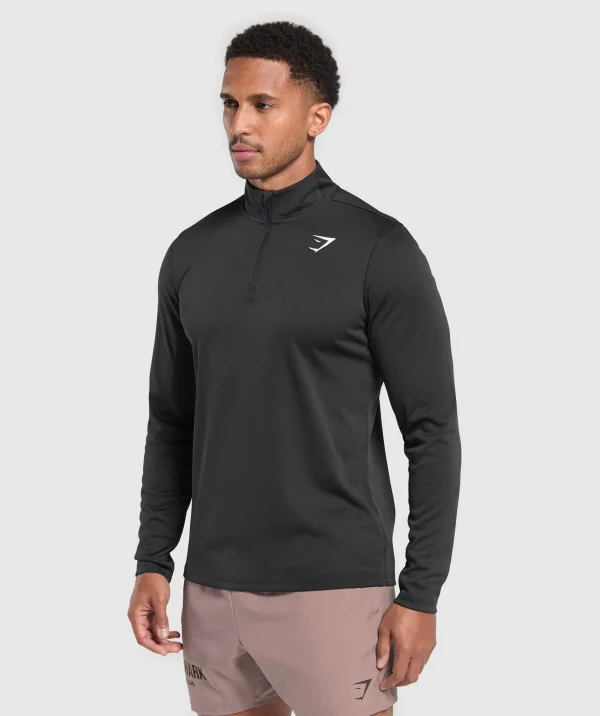 Best Gymshark Running Dept. 1/4 Zip Black