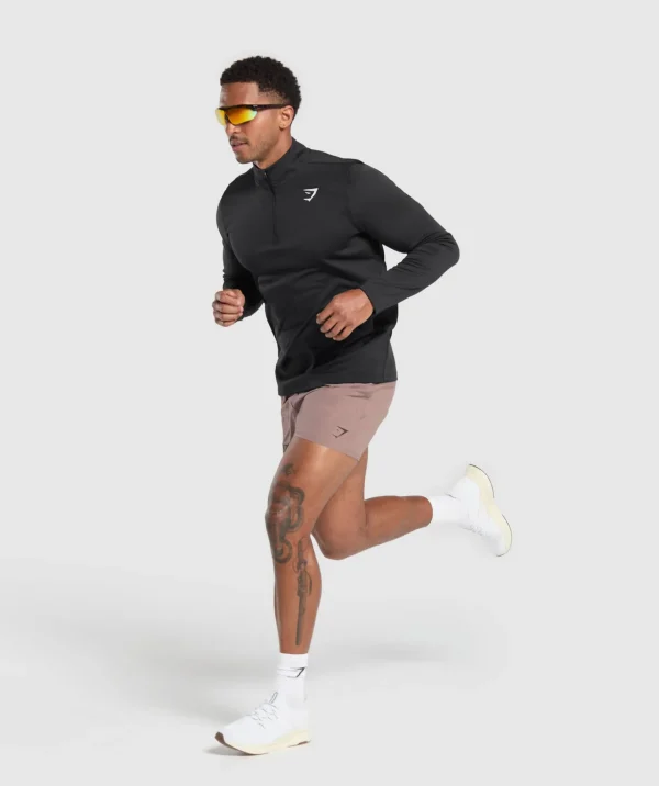 Best Gymshark Running Dept. 1/4 Zip Black