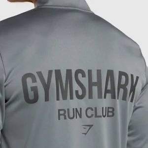 Clearance Gymshark Running Dept. 1/4 Zip PitchGrey